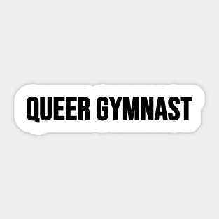 QUEER GYMNAST (Black - one line) Sticker